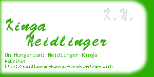kinga neidlinger business card
